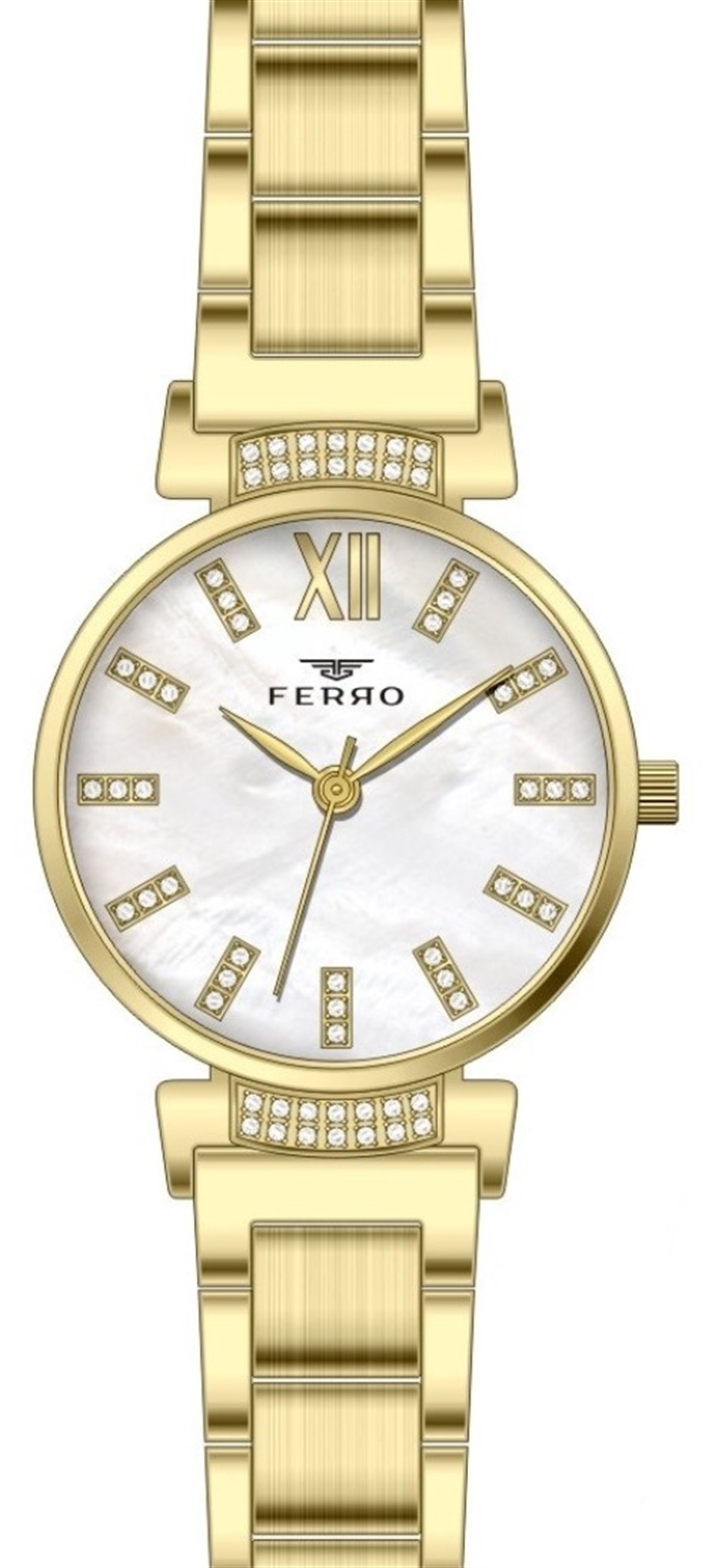 Ferro Sarı Çelik Kordon Kadın Kol Saati F21082A-B F21082A-B