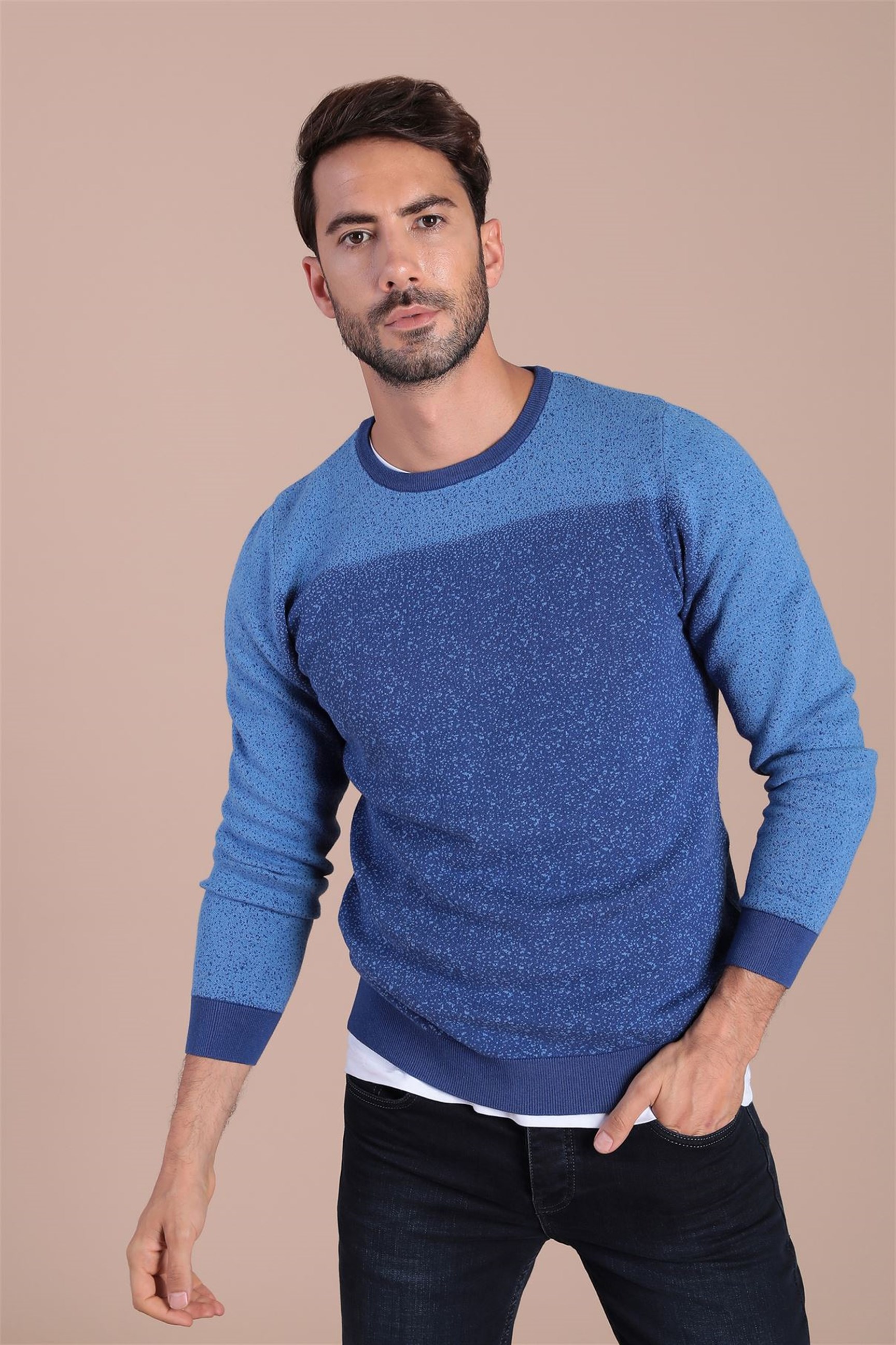 Ferraro Bisiklet Yaka Pamuk İpek Kazak