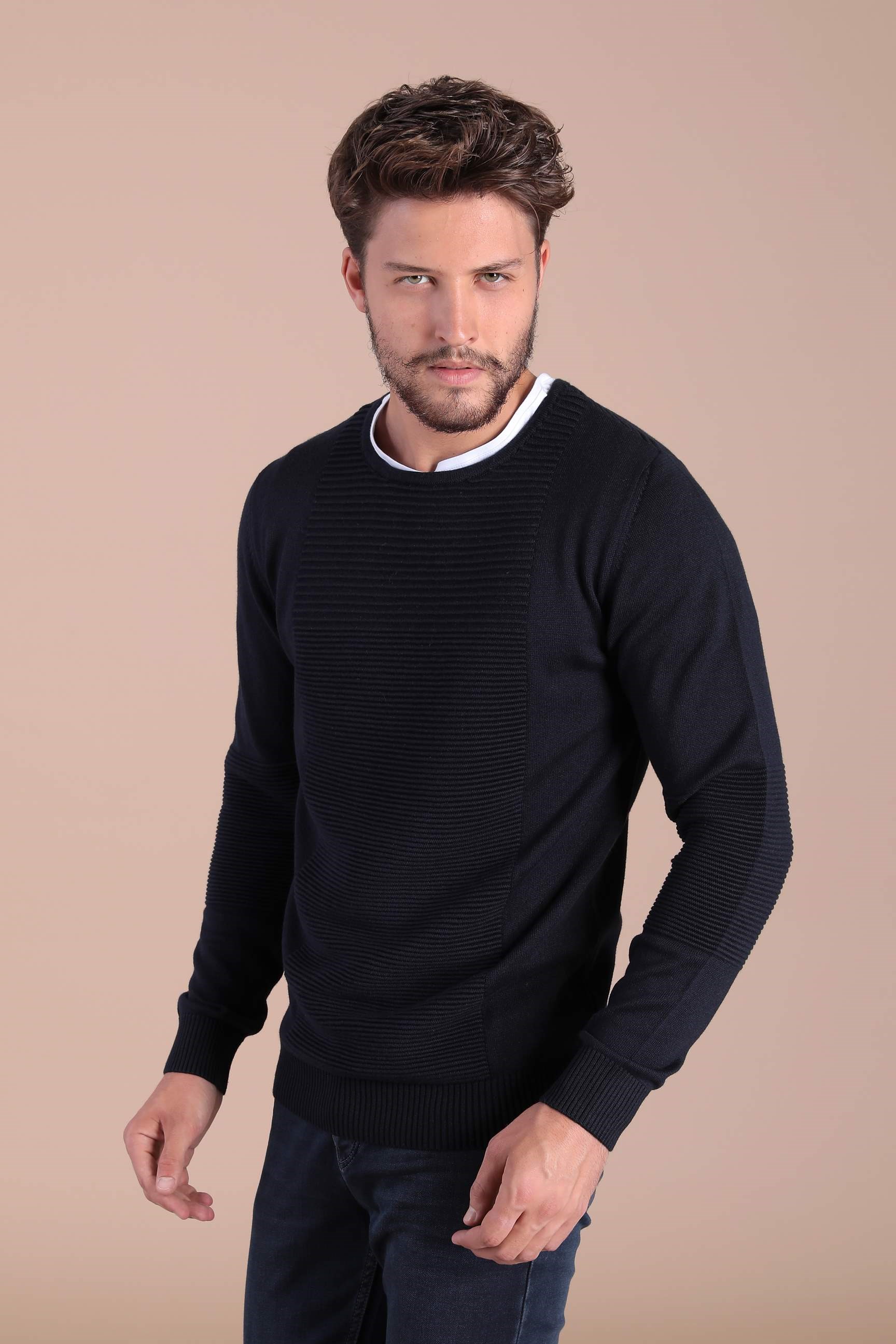 Ferraro Bisiklet Yaka Pamuk Kazak