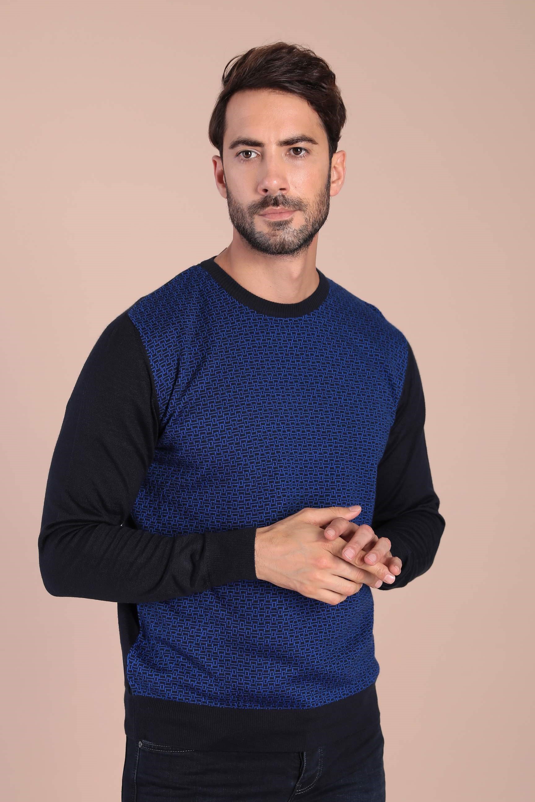 Ferraro Bisiklet Yaka Superfine Yün Kazak