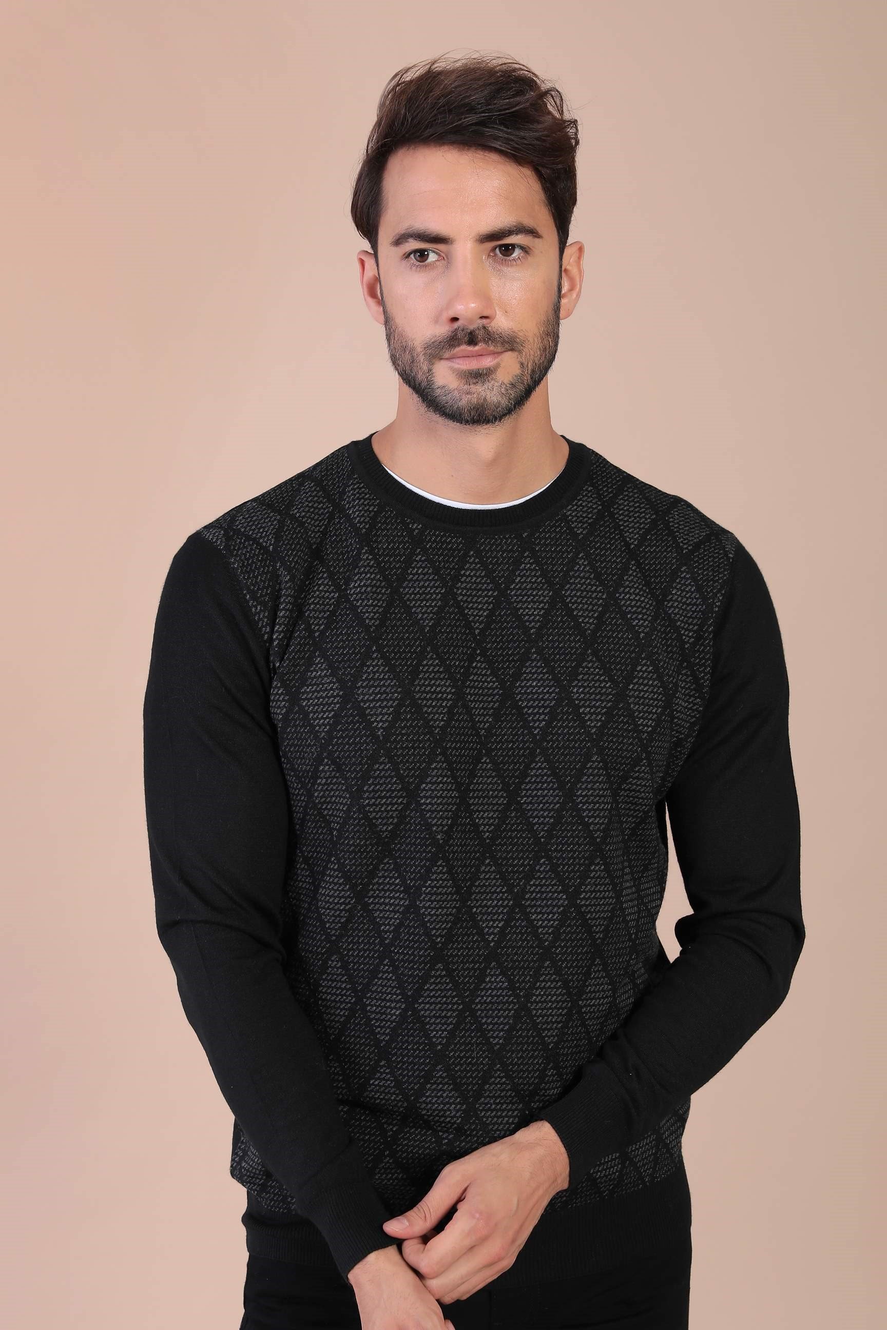 Ferraro Bisiklet Yaka Superfine Yün Kazak