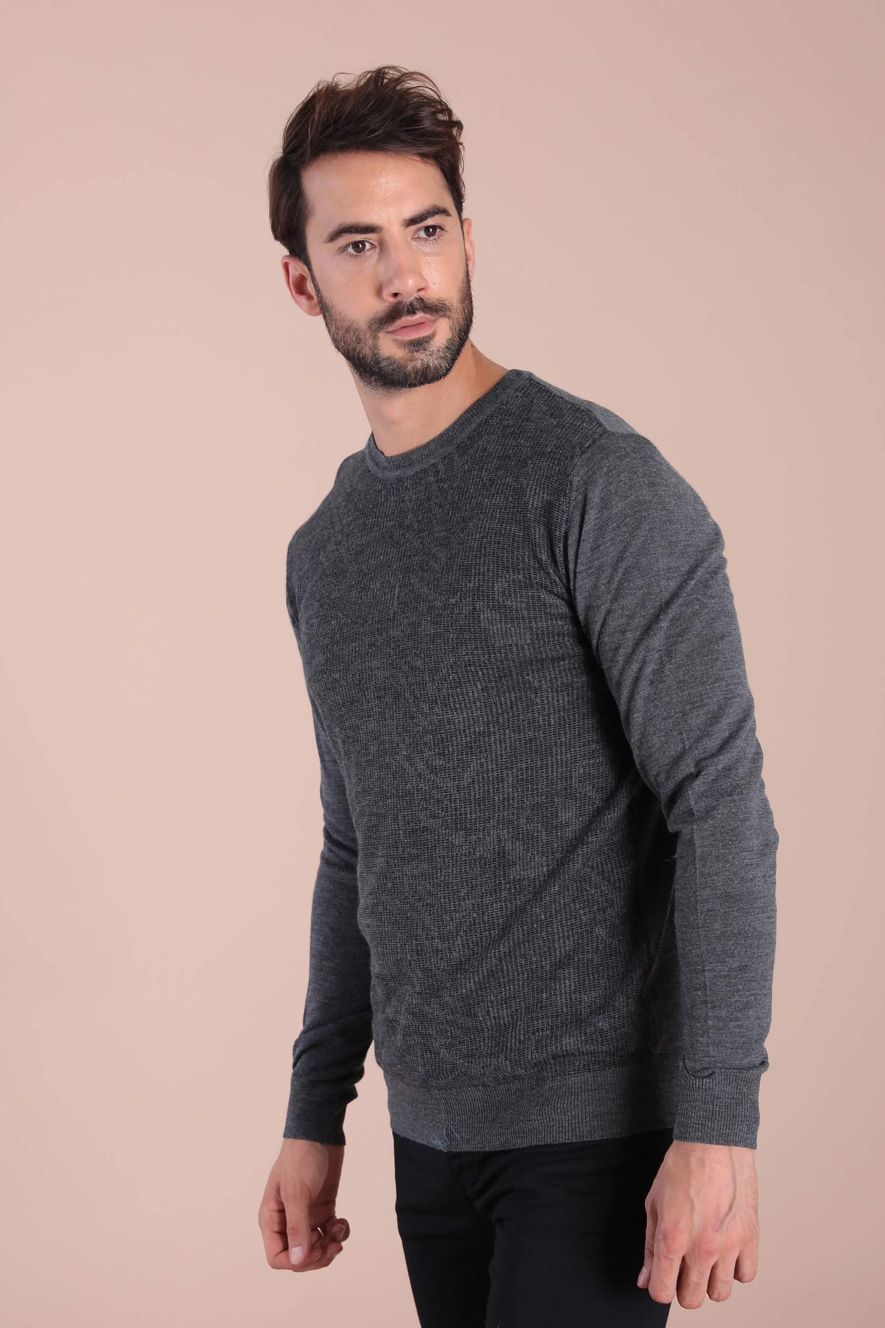 Ferraro Bisiklet Yaka Superfine Yün Kazak