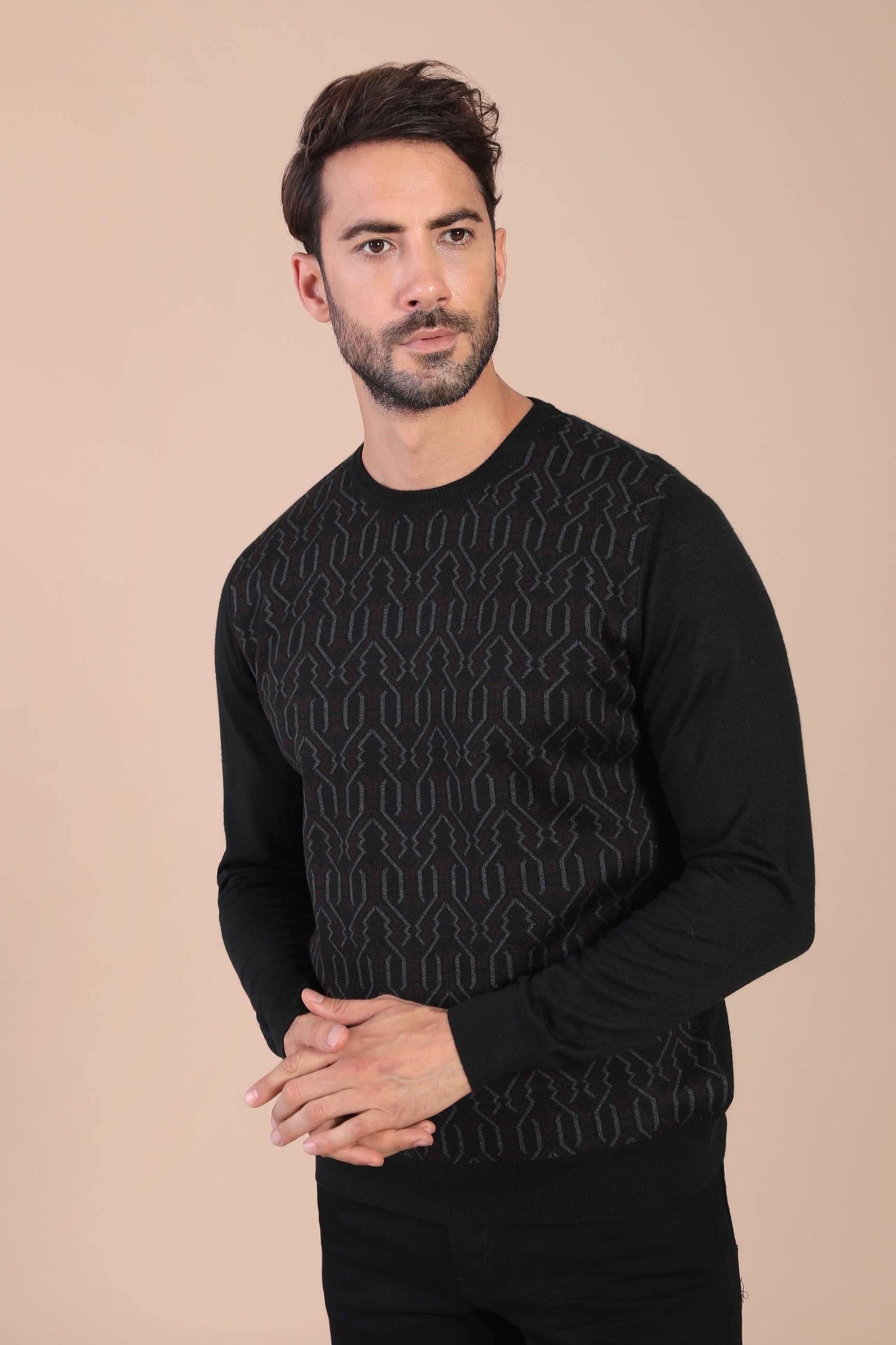 Ferraro Bisiklet Yaka Superfine Yün Kazak