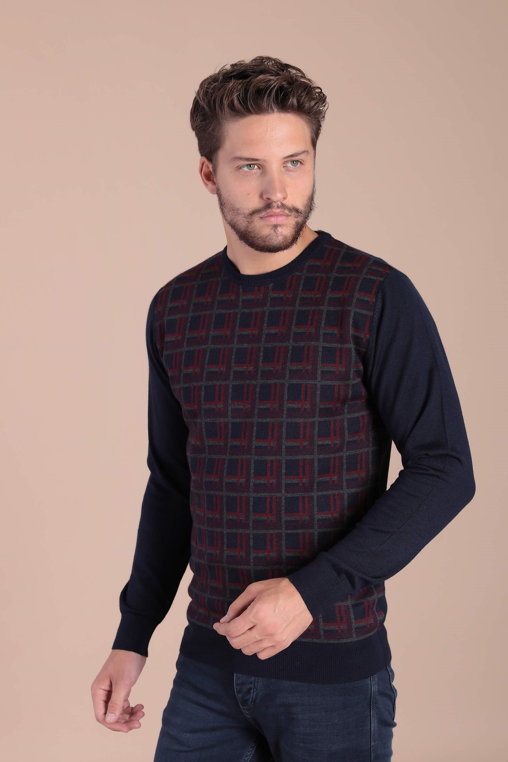 Ferraro Bisiklet Yaka Superfine Yün Kazak