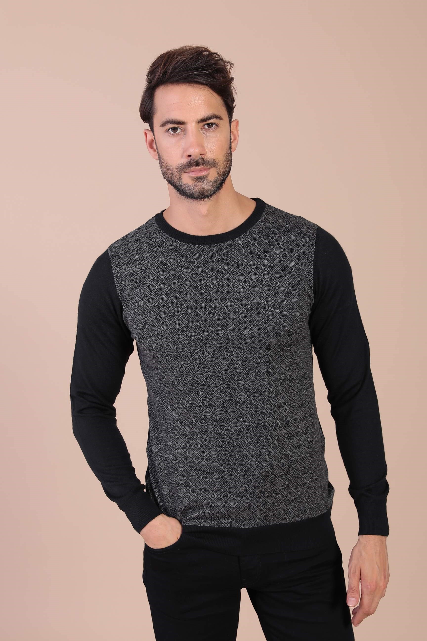 Ferraro Bisiklet Yaka Superfine Yün Kazak