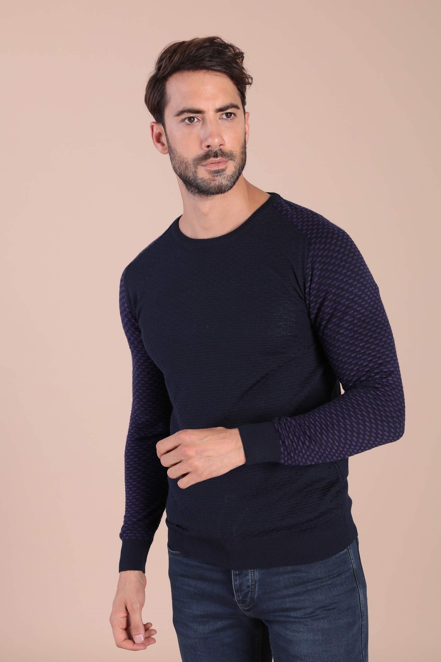 Ferraro Bisiklet Yaka Superfine Yün Kazak