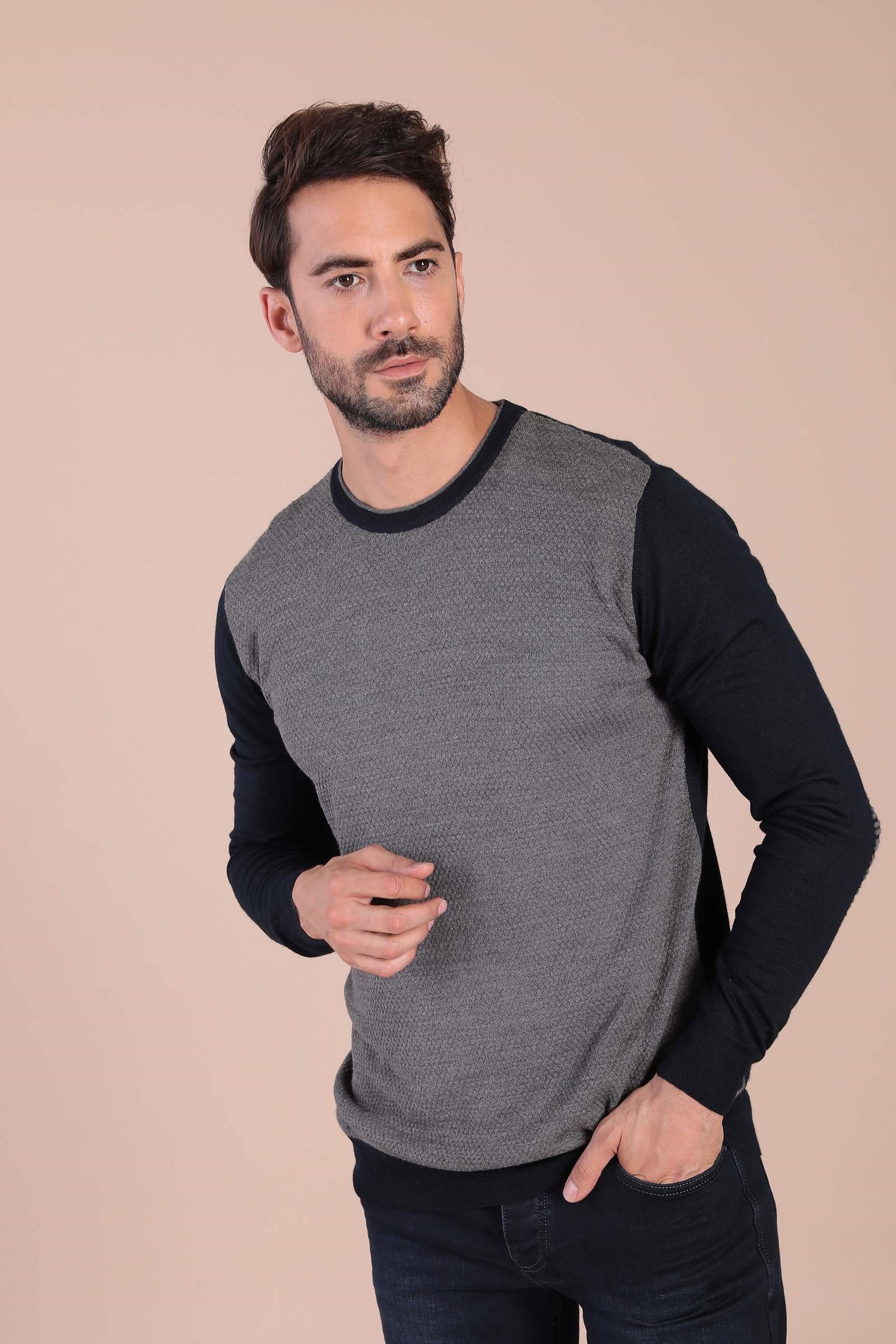 Ferraro Bisiklet Yaka Superfine Yün Kazak