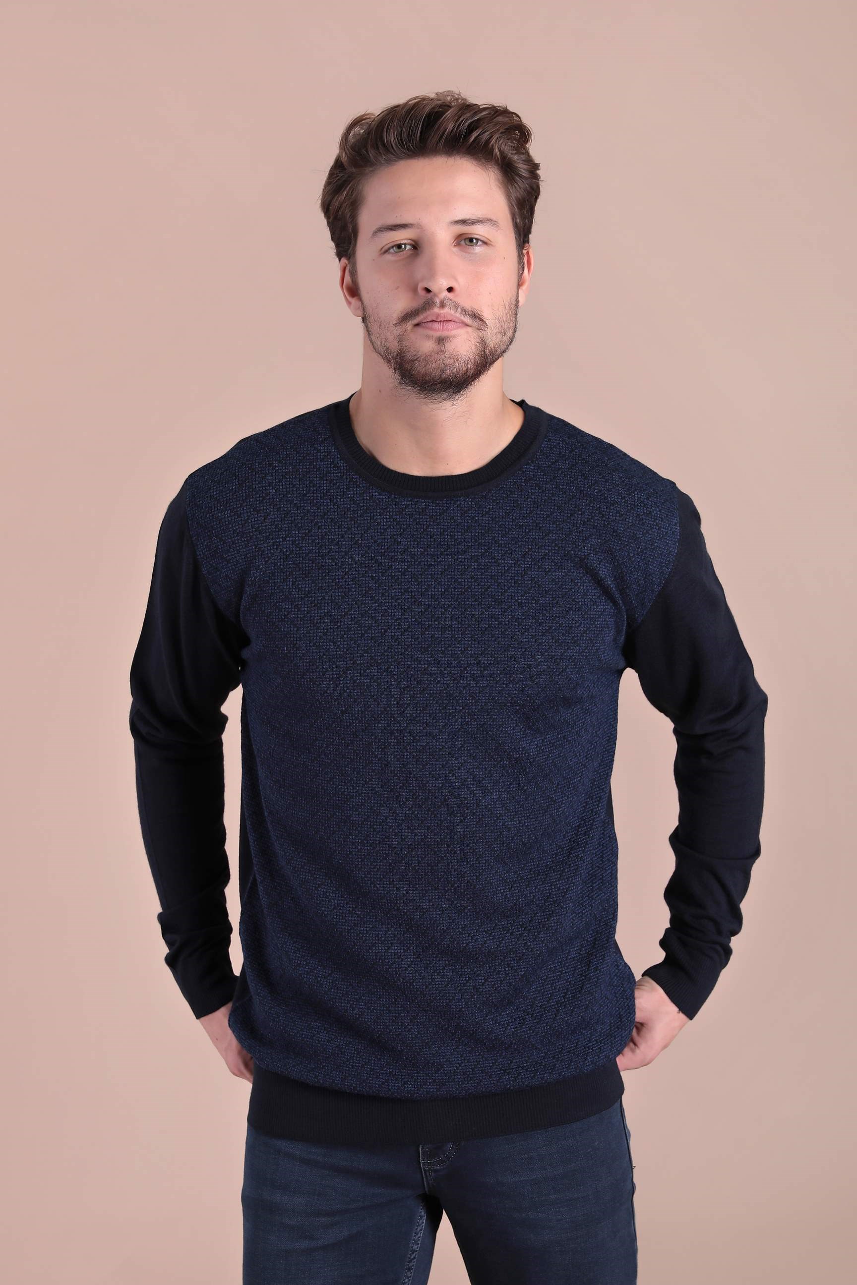 Ferraro Bisiklet Yaka Superfine Yün Kazak