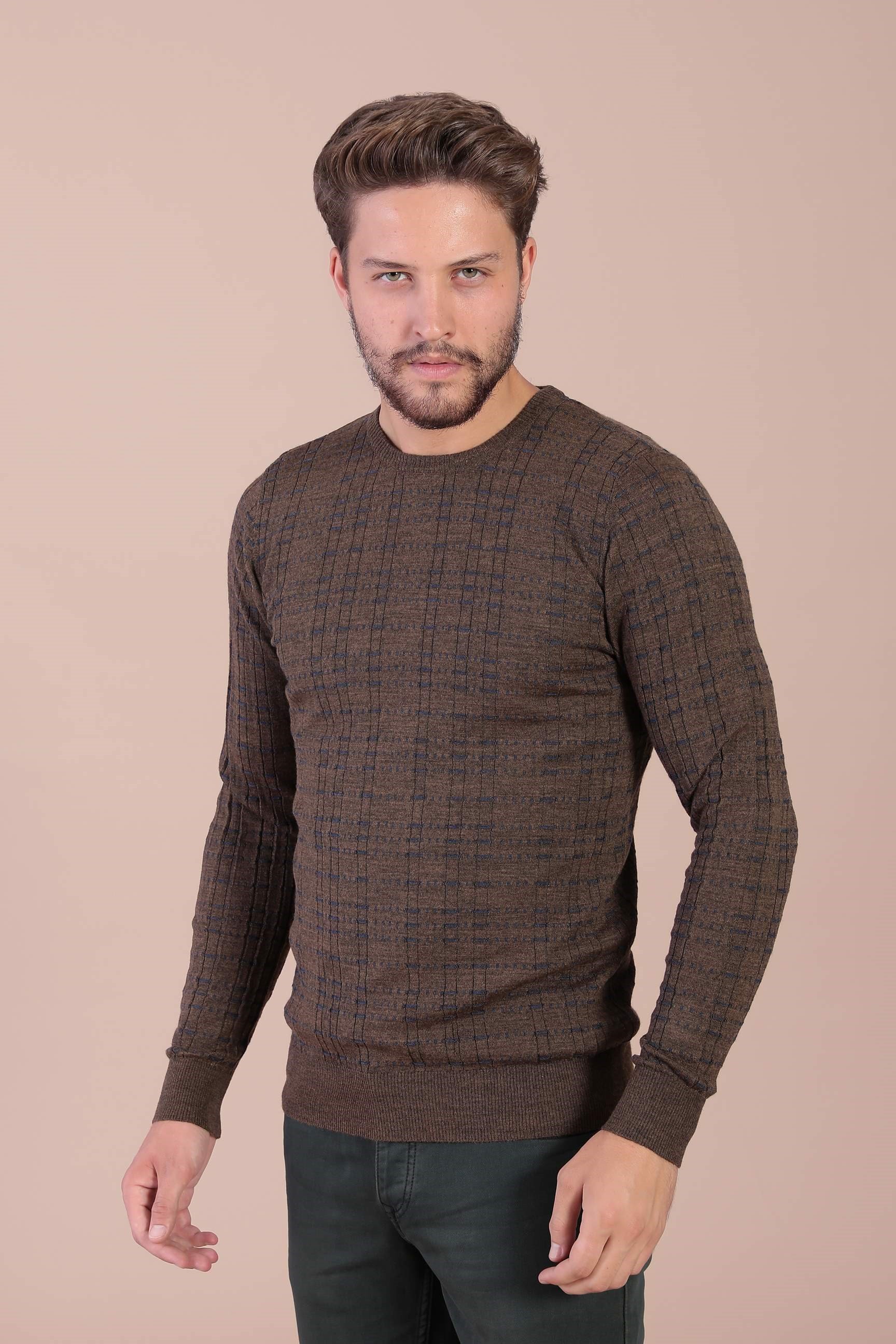 Ferraro Bisiklet Yaka Superfine Yün Kazak