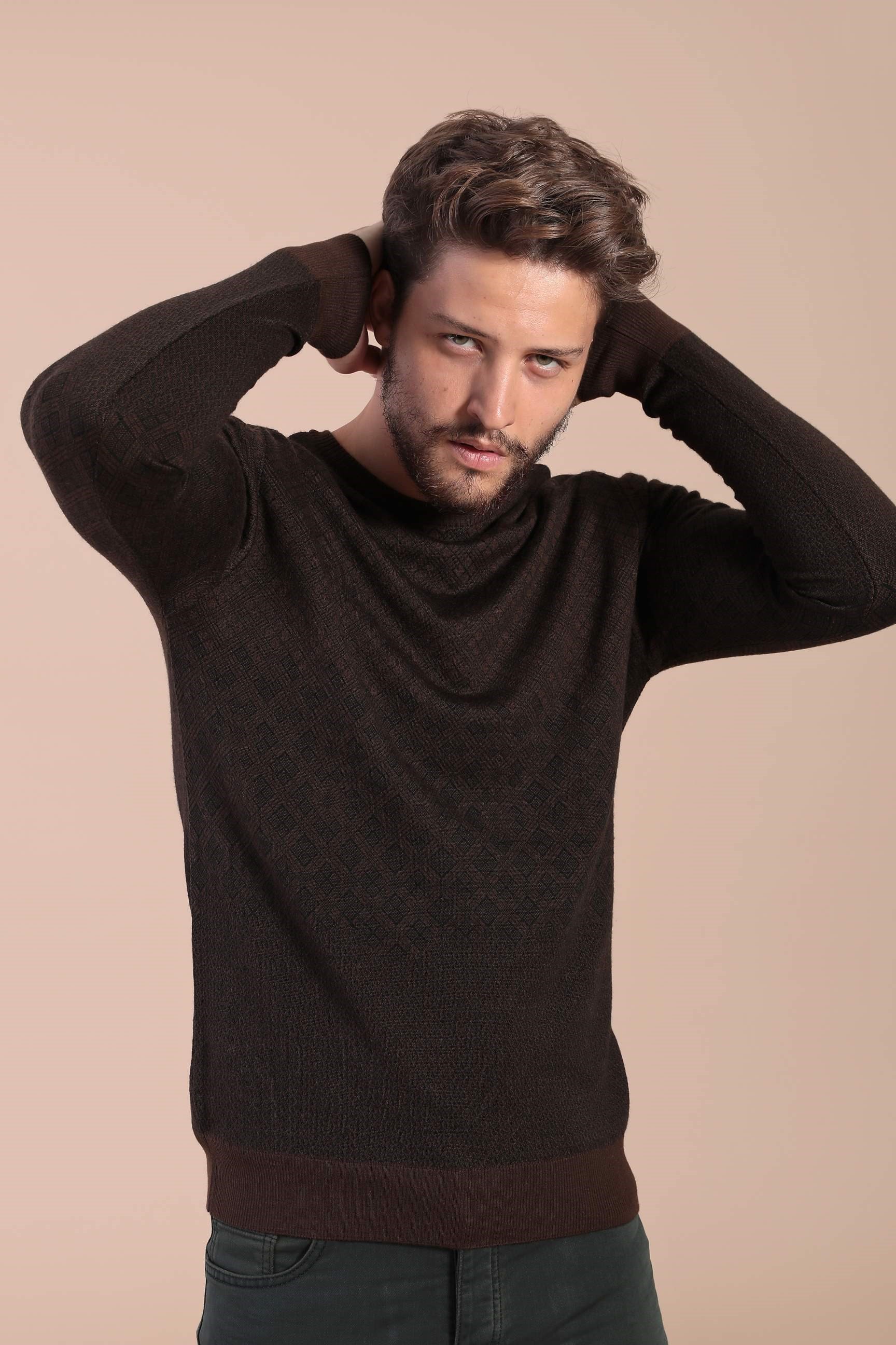 Ferraro Bisiklet Yaka Superfine Yün Kazak