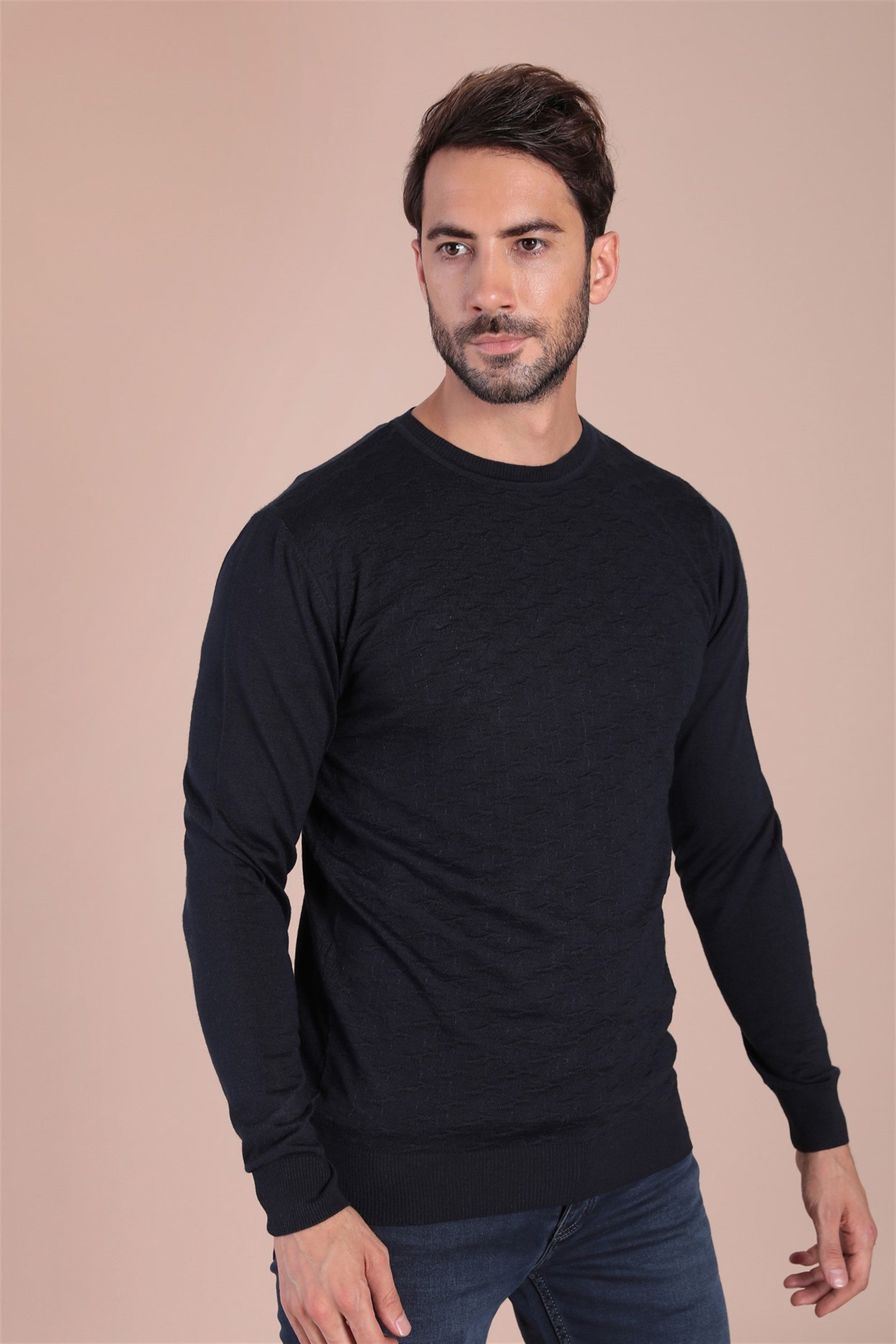 Ferraro Bisiklet Yaka Superfine Yün Kazak