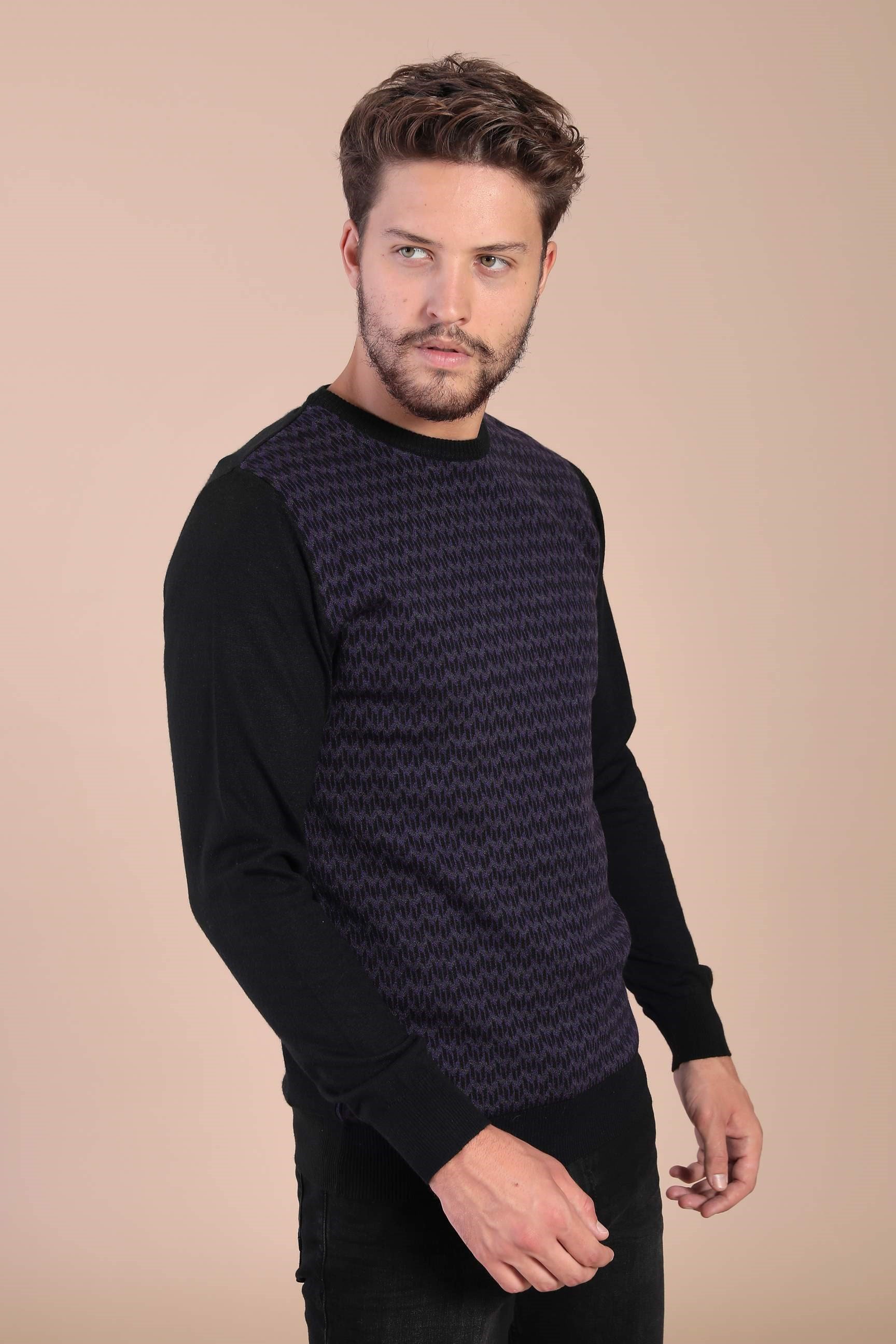 Ferraro Bisiklet Yaka Superfine Yün Kazak