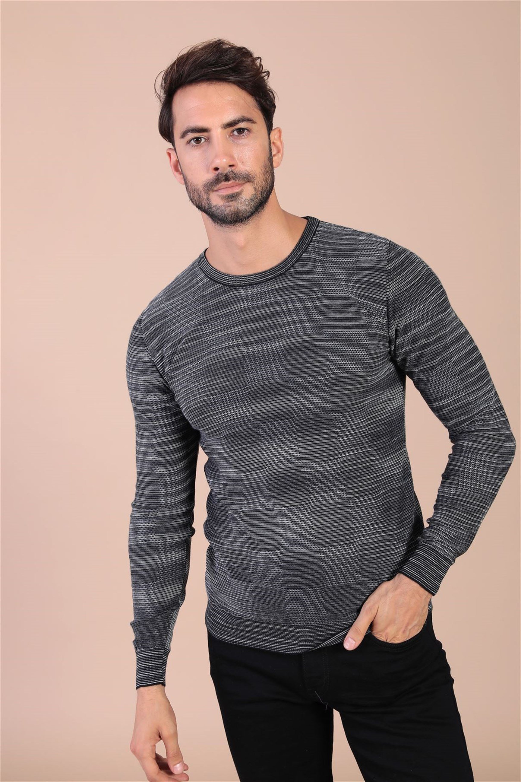 Ferraro Bisiklet Yaka Superfine Yün Kazak