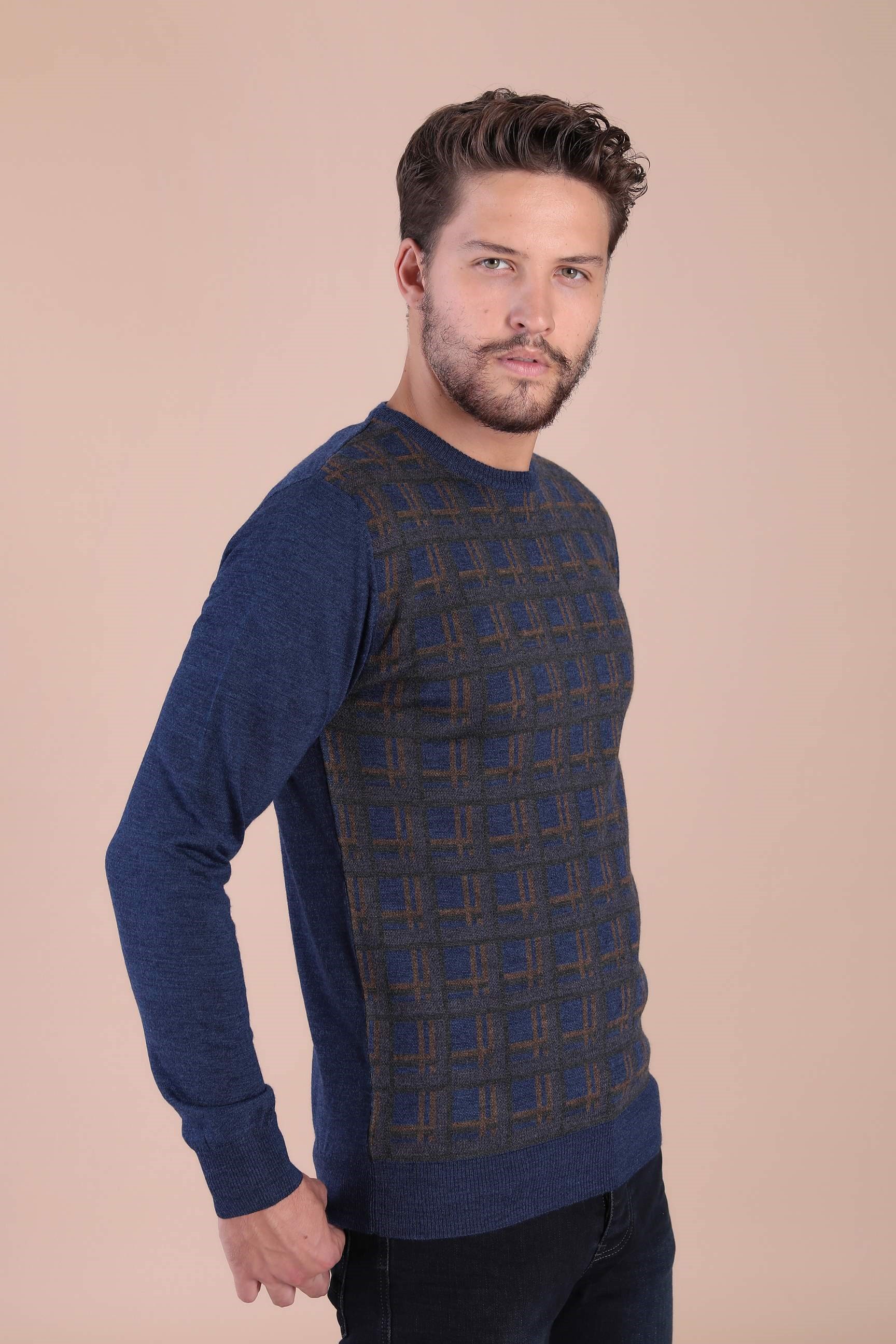 Ferraro Bisiklet Yaka Superfine Yün Kazak