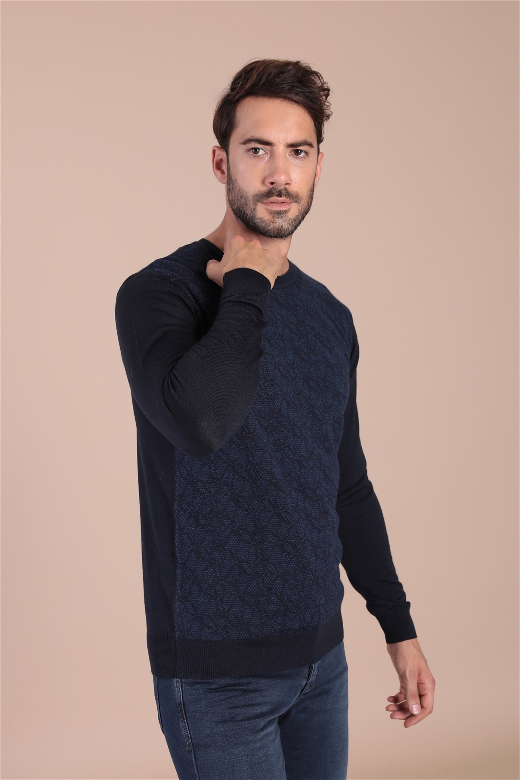 Ferraro Bisiklet Yaka Superfine Yün Kazak