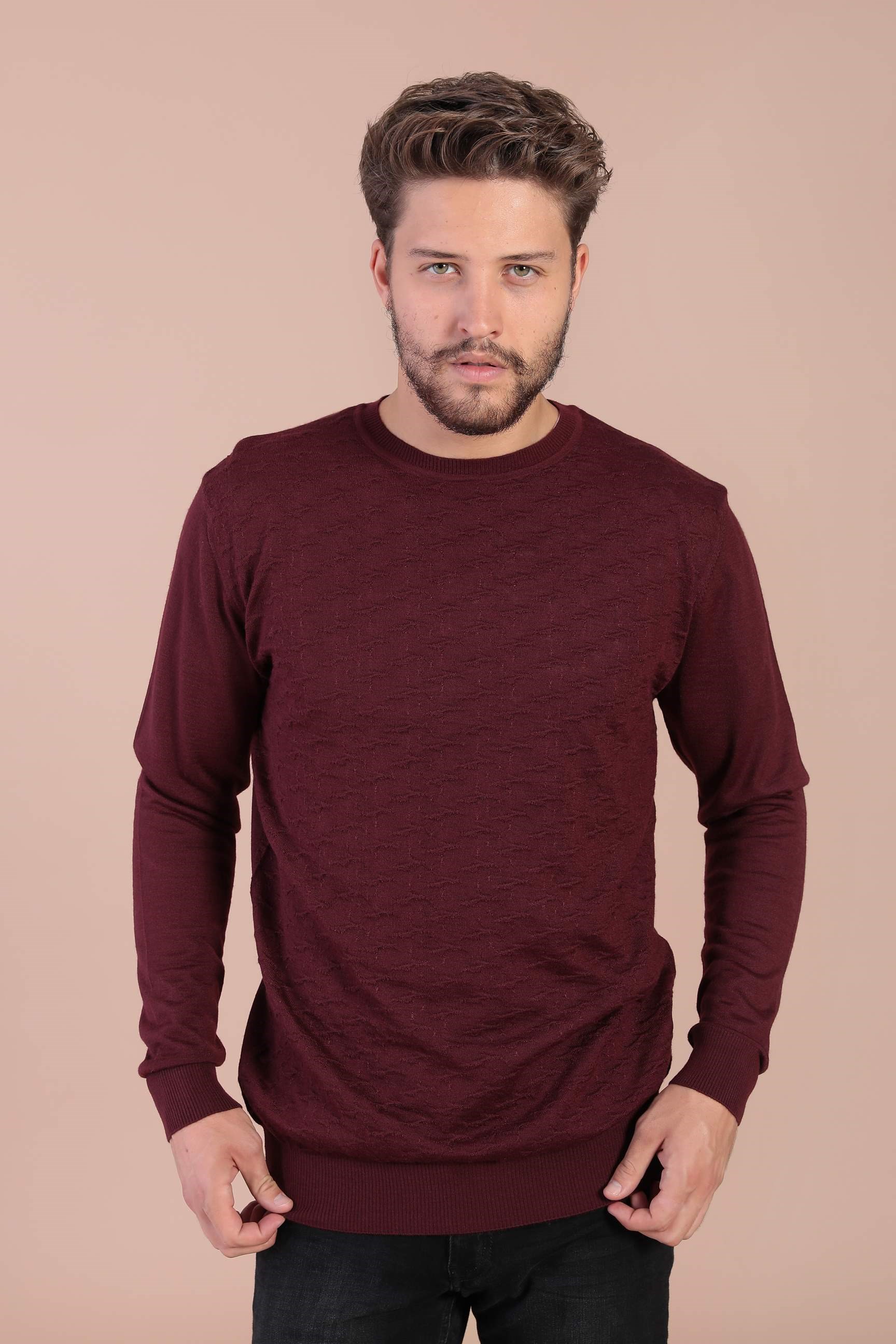 Ferraro Bisiklet Yaka Superfine Yün Kazak