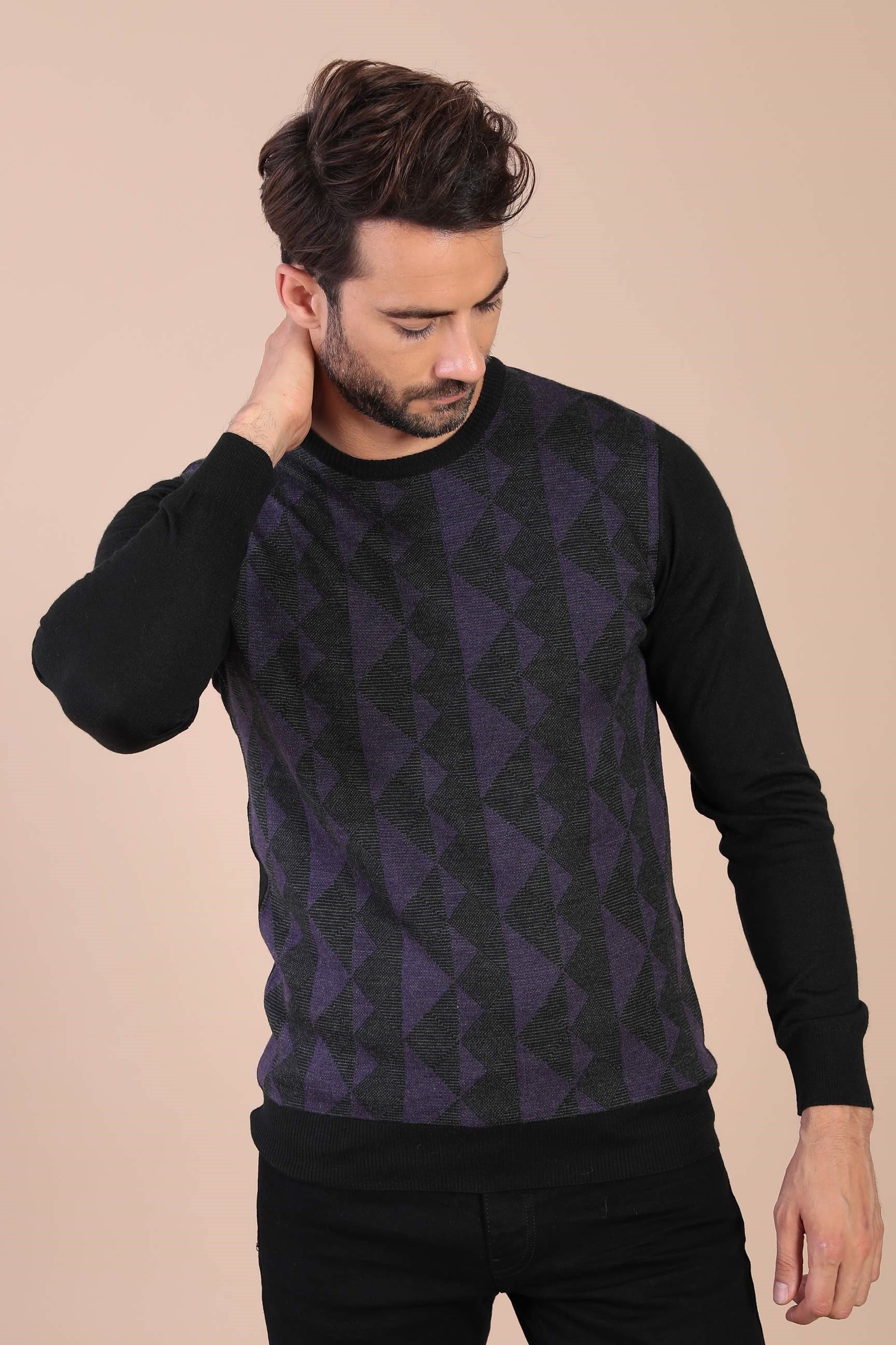 Ferraro Bisiklet Yaka Superfine Yün Kazak