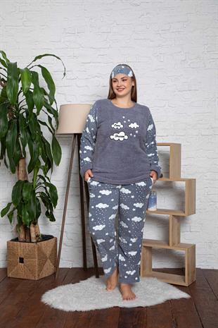 Battal Welsoft Polar Pembe Kadın Pijama Takımı - Marcoroni