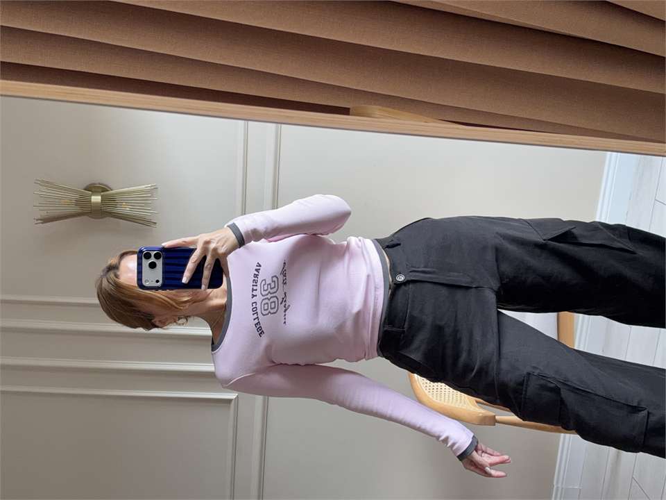 38 Baskılı Uzun Kol Body - Pembe