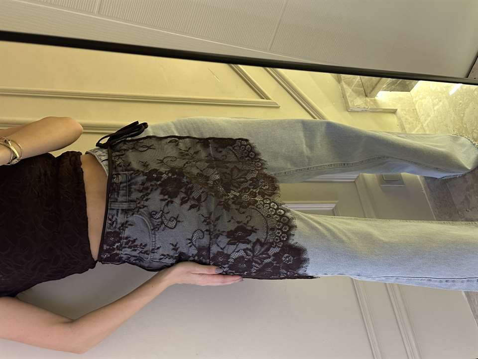 Acı Kahve Dantelli Pareo Etek