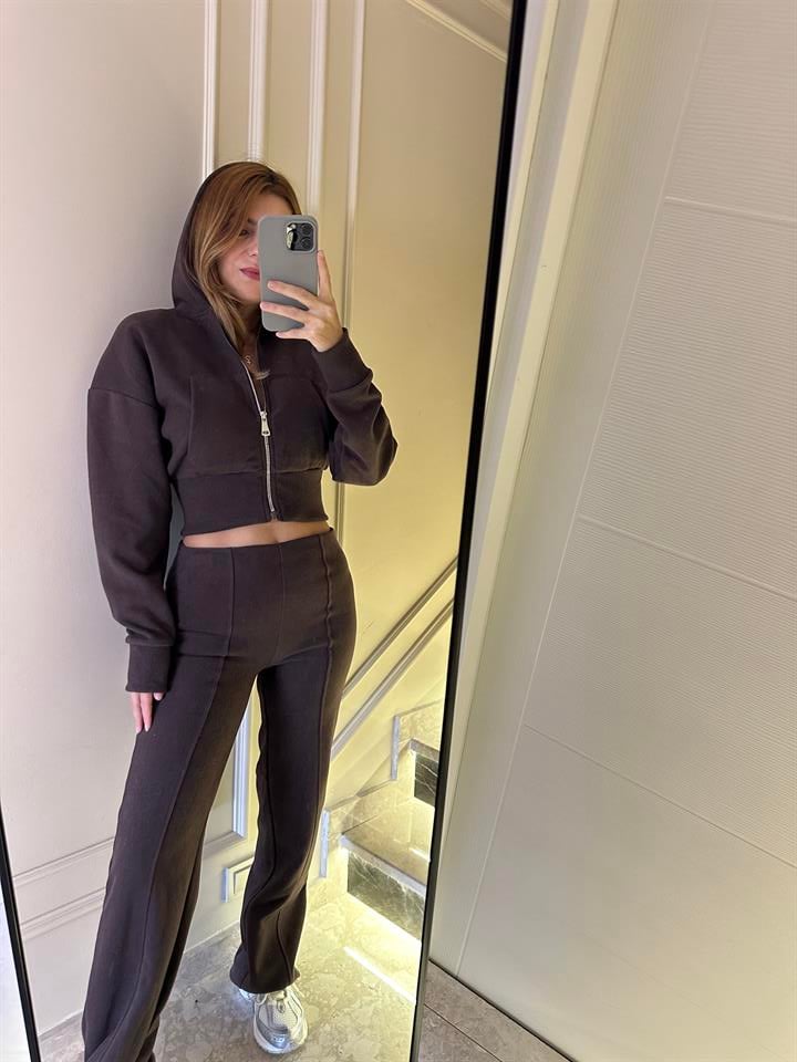 Acı Kahve Fermuarlı Selanik Takım