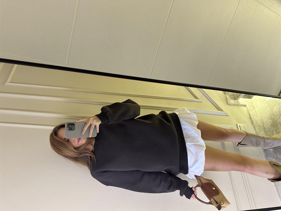 Acı Kahve İçi Polar Oversize Sweatshirt