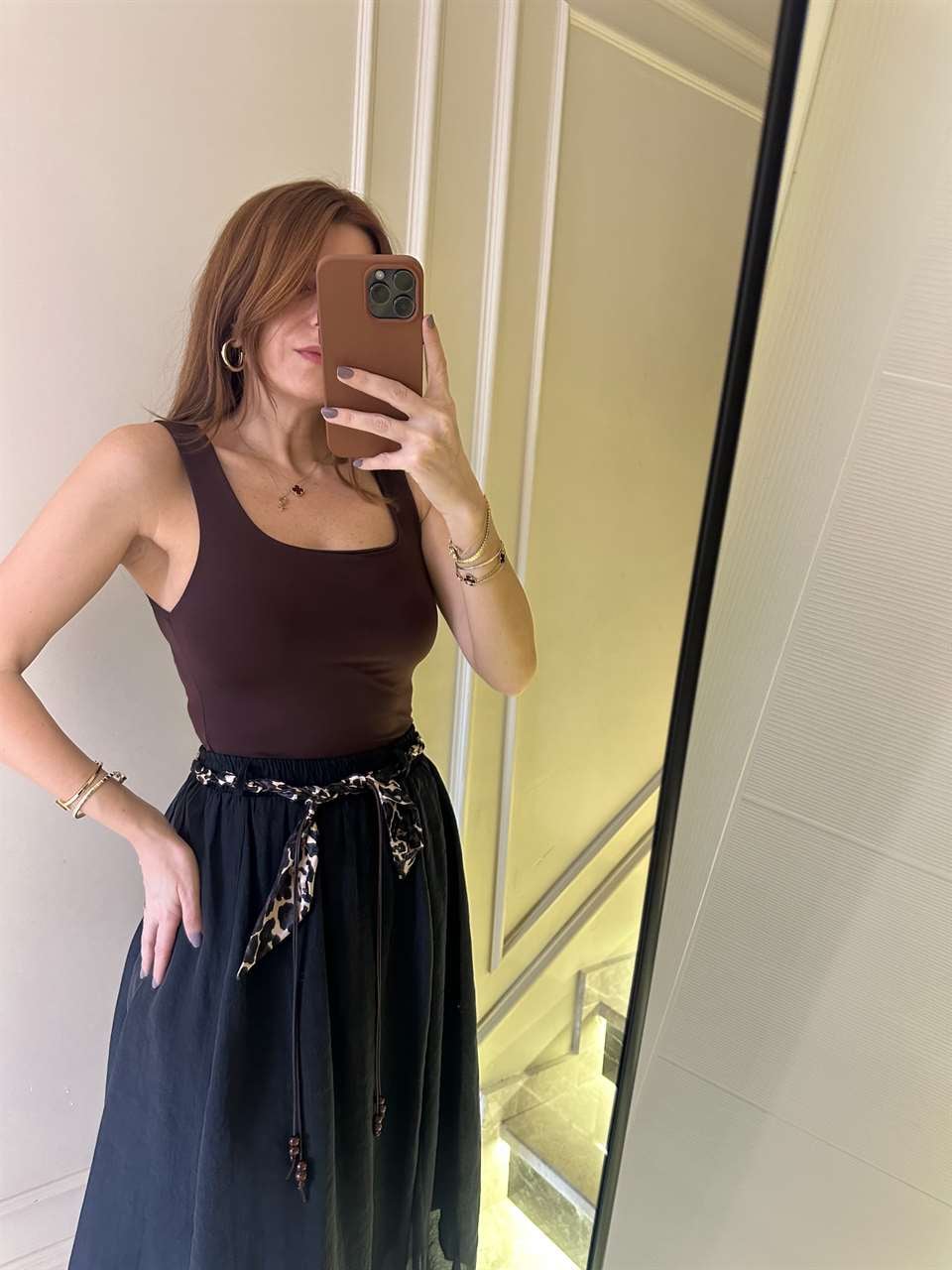 Acı Kahve Kare Tulumlu Bodysuit Zıbın