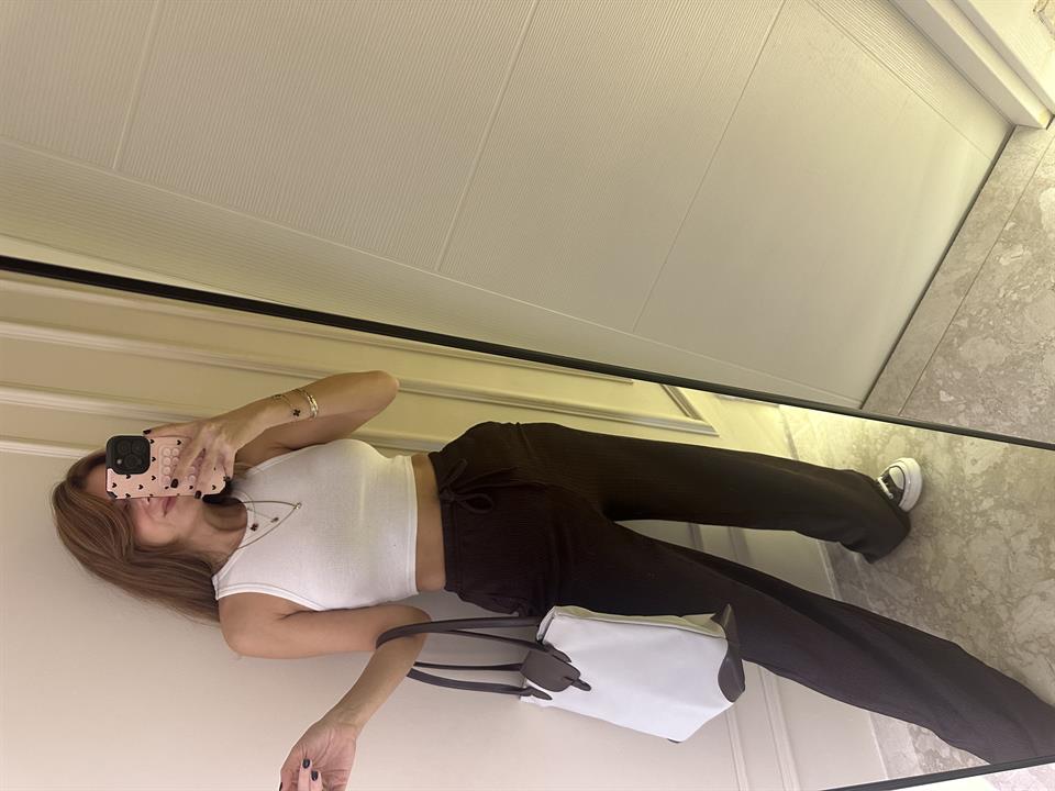 Acı Kahve Meloni Bol Paça Pantolon