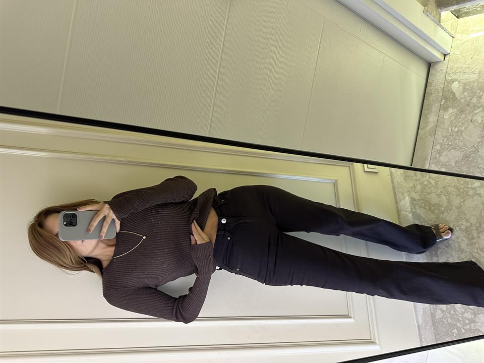 Acı Kahve Tam İspanyol Paça Jean