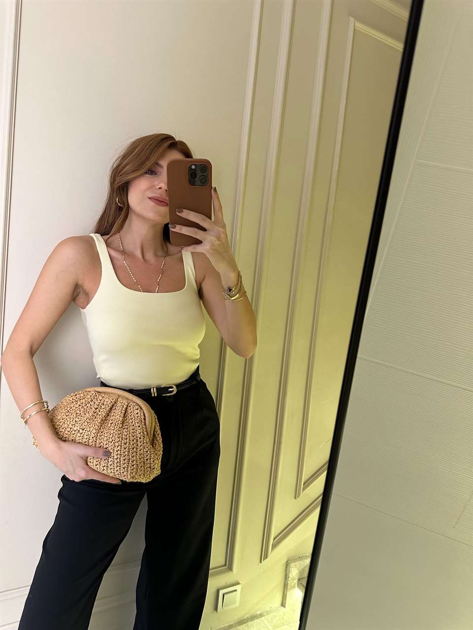 Açık Sarı Çift Kat Pamuk Askılı Atlet