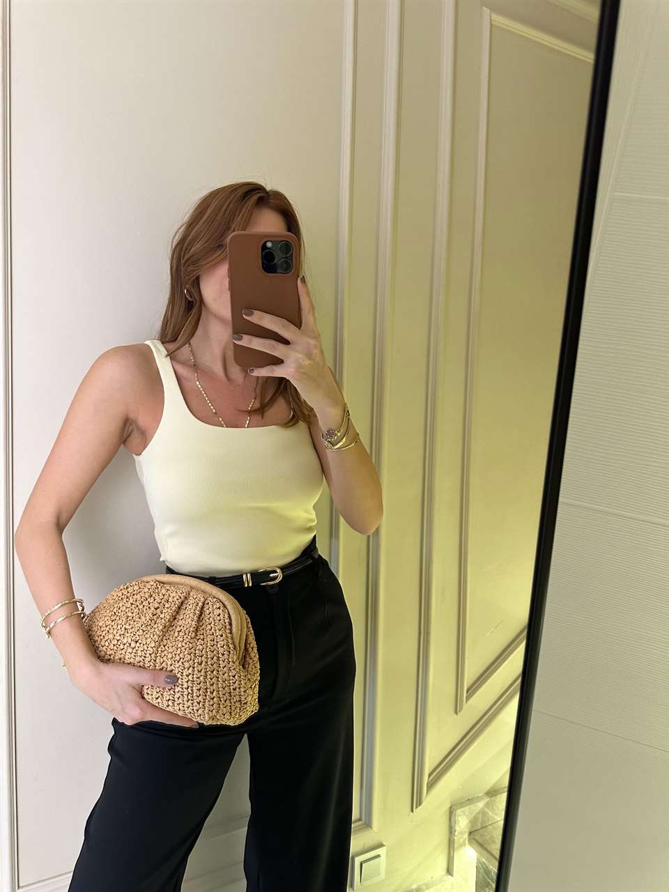 Açık Sarı Çift Kat Pamuk Askılı Atlet