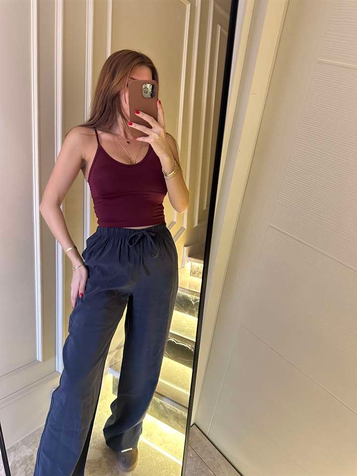 Antrasit Bol Paça Tensel Pantolon