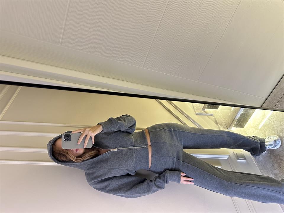 Antrasit Fermuarlı Selanik Takım