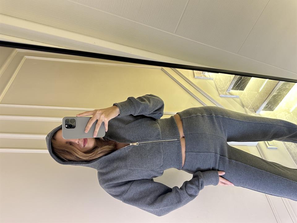 Antrasit Fermuarlı Selanik Takım