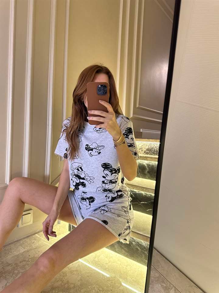 Baskılı Şortlu Takım