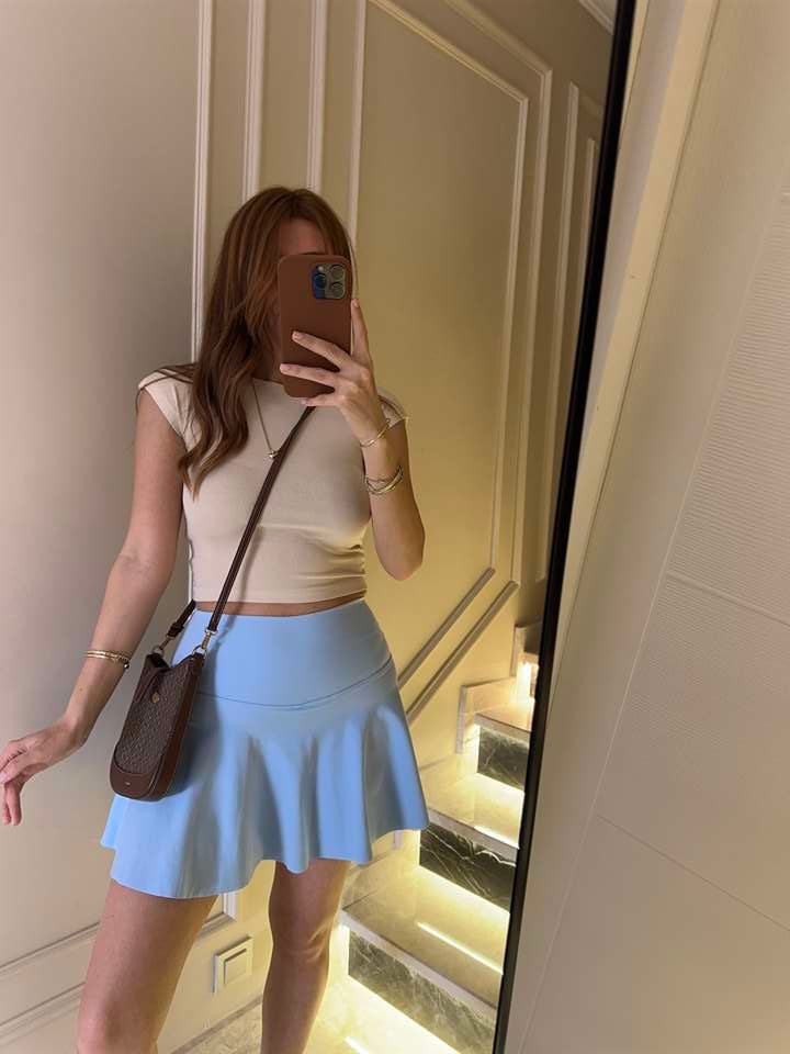Bebe Mavi Sporcu Şort Etek