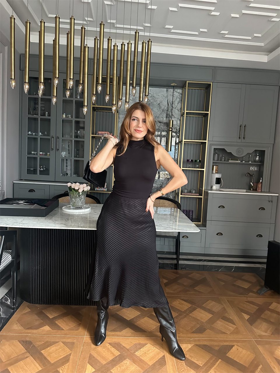 Beli Lastikli Viskon Etek