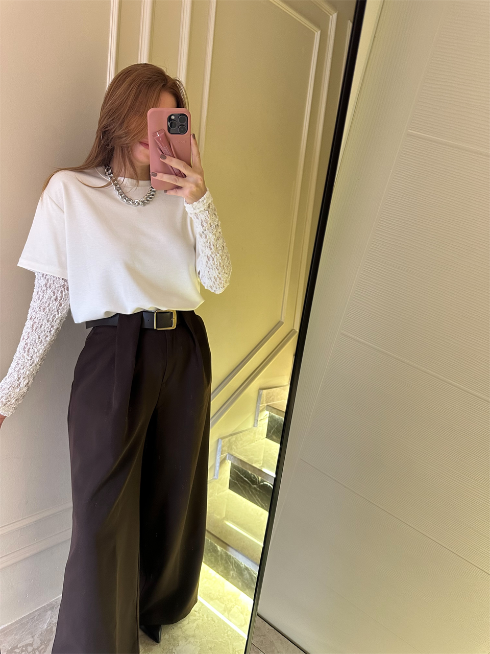 Beyaz Kol Güpürlü İkili Bluz