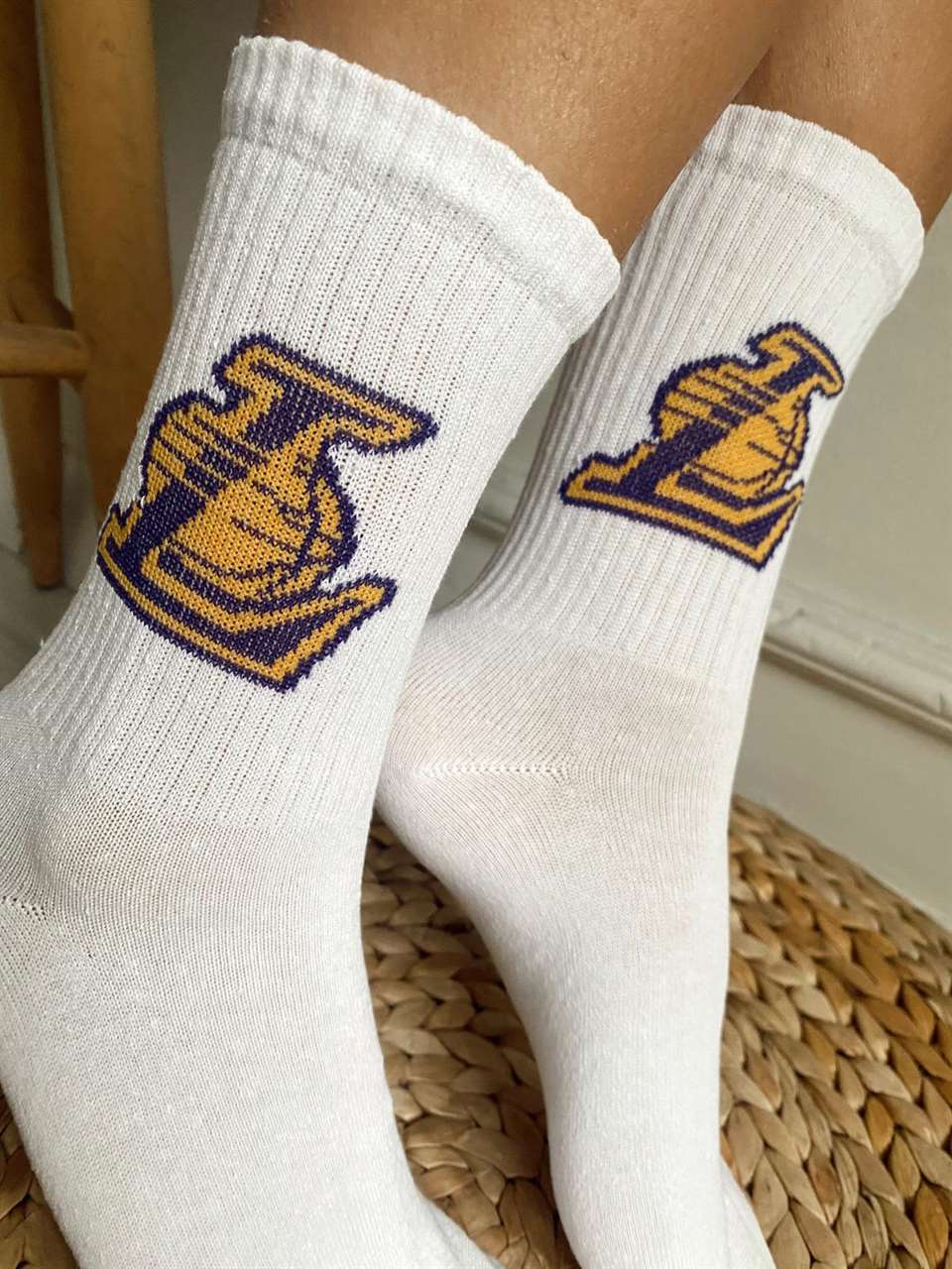 Spor ÇorapBeyaz Lakers Soket Çorap 