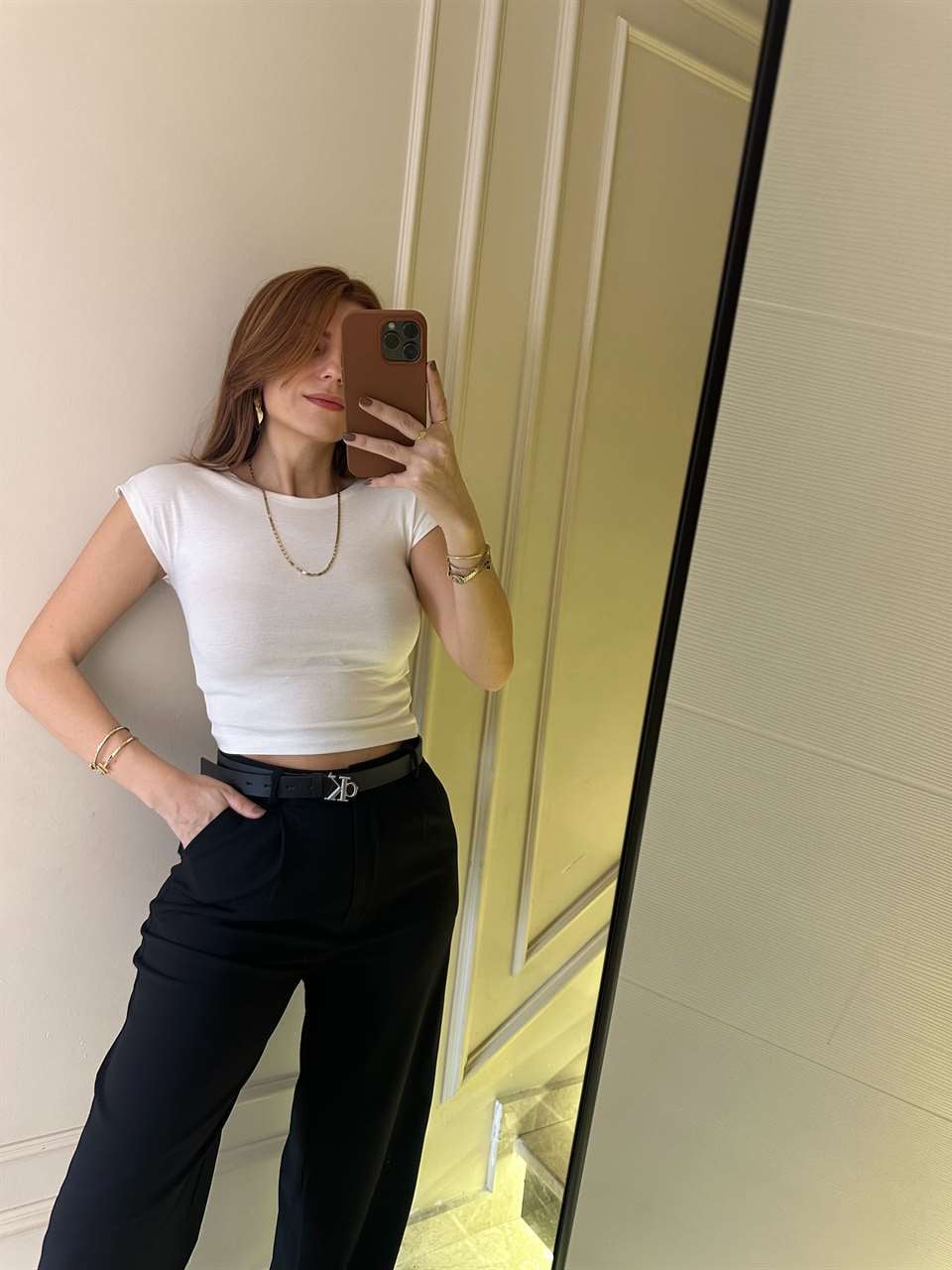 Beyaz Pamuk Viskon Crop Body