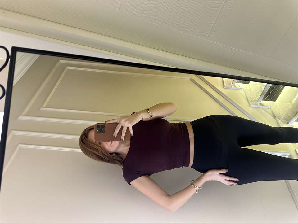 Bordo Pamuk Viskon Crop Body