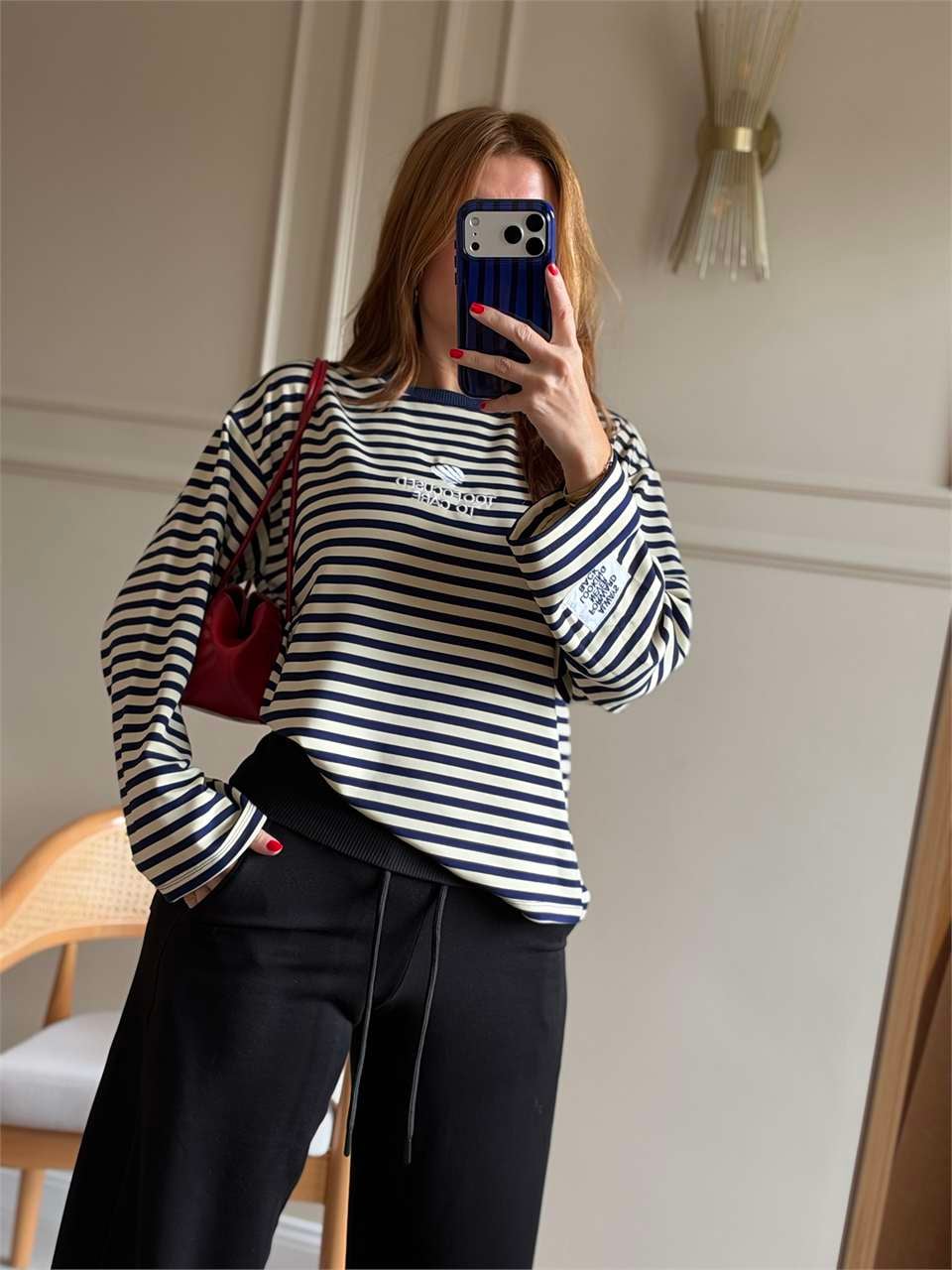 Etiket Detay Too Focused Sweatshirt - Lacivert