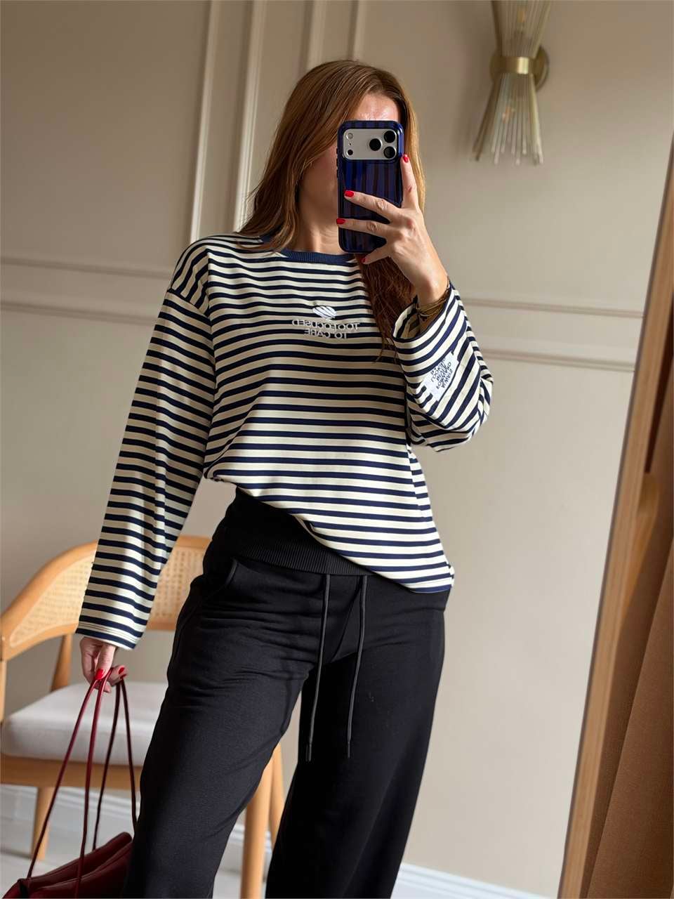 Etiket Detay Too Focused Sweatshirt - Lacivert