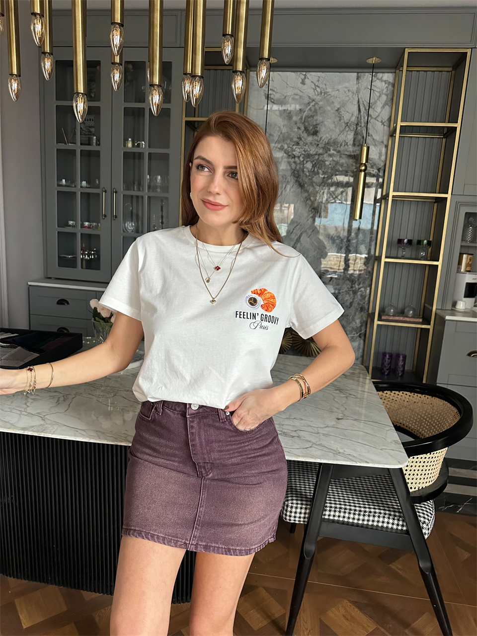 Feelın Groovy Baskılı Tshirt