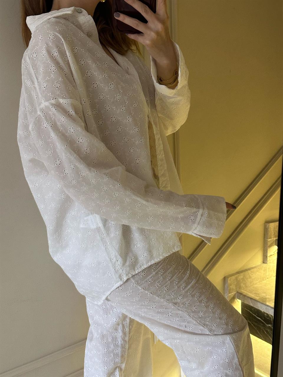 Fisto Astarsız Gömlek Pantolon Takım