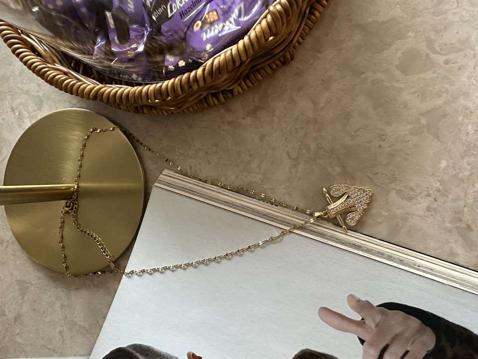 Gold Renk Anchor Kolye