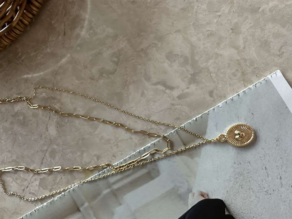 Gold Renk Locket Kolye