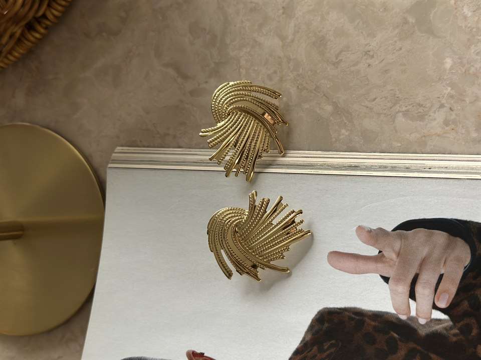 Gold Renk Melek Kanat Küpe