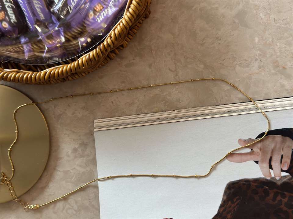 Gold Renk Tiny Bead Kolye