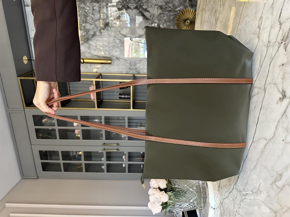 Haki Olea Bag - Kahve Kemer